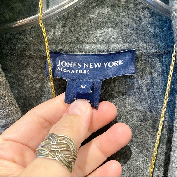 Upcycled FOLK quilted back detailing boho wool vintage jacket w farmhouse vibe - Picture 7 of 12